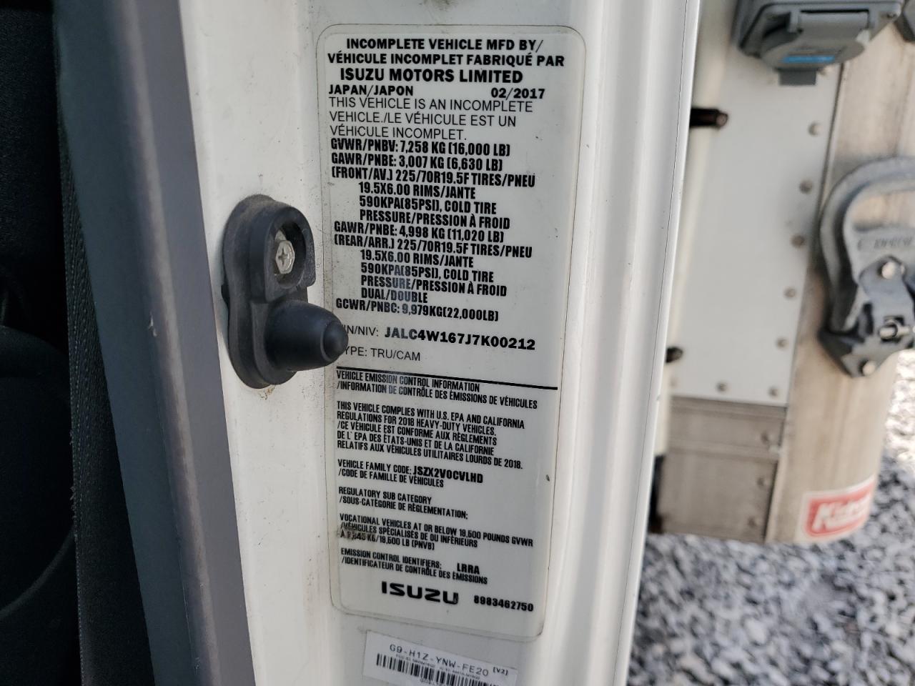 2018 Isuzu Npr Xd - Trucks Semi Truck VIN: JALC4W167J7K00212 Lot: 69603945