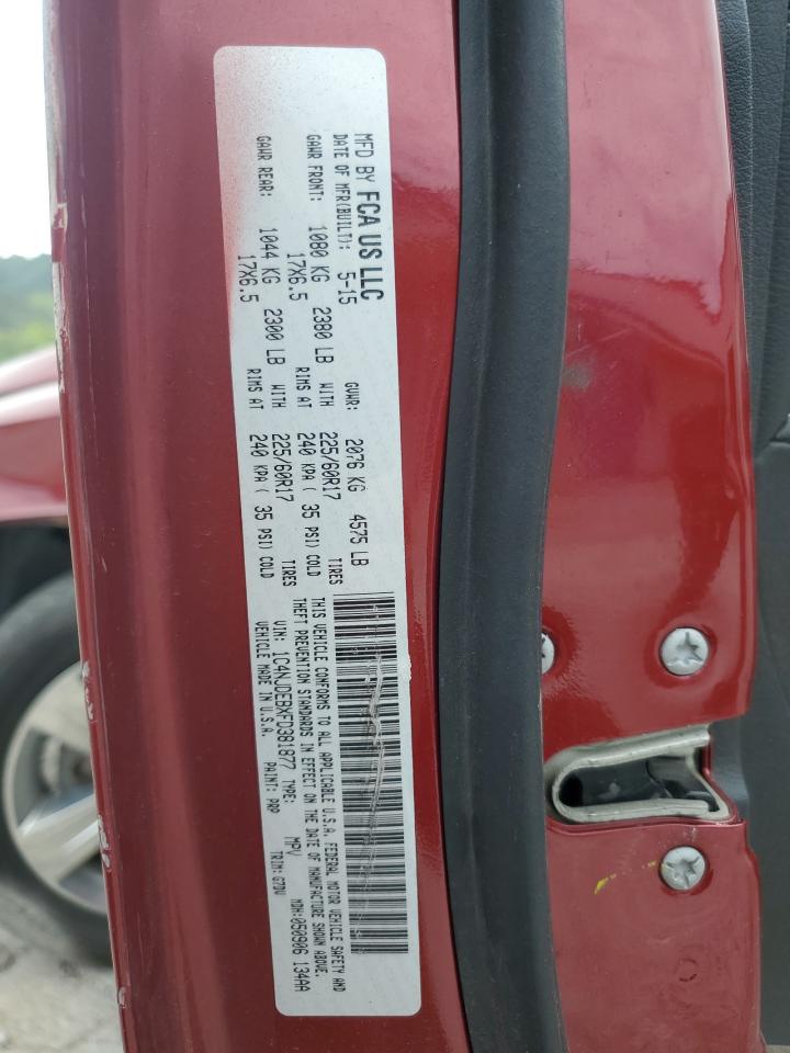 2015 Jeep Compass Latitude VIN: 1C4NJDEBXFD381877 Lot: 67523155