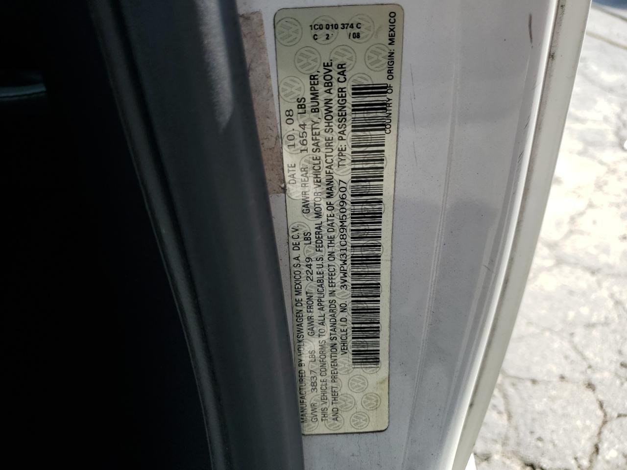 2009 Volkswagen New Beetle S VIN: 3VWPW31C89M509607 Lot: 69142665