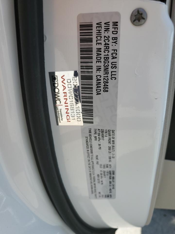 2022 Chrysler Pacifica Touring L VIN: 2C4RC1BG3NR128468 Lot: 68123055