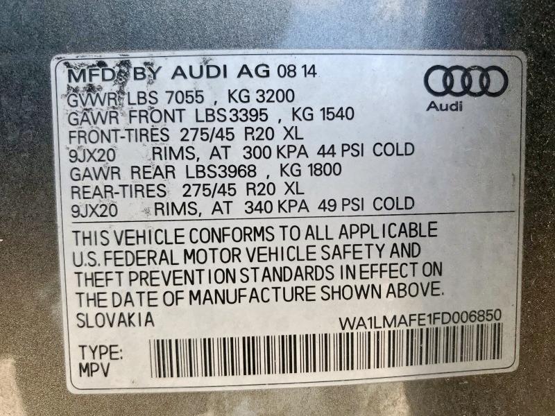 2015 AUDI Q7 TDI PREMIUM PLUS  