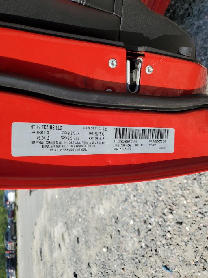 2019 Dodge Charger Sxt VIN: 2C3CDXBG5KH727965 Lot: 70456145