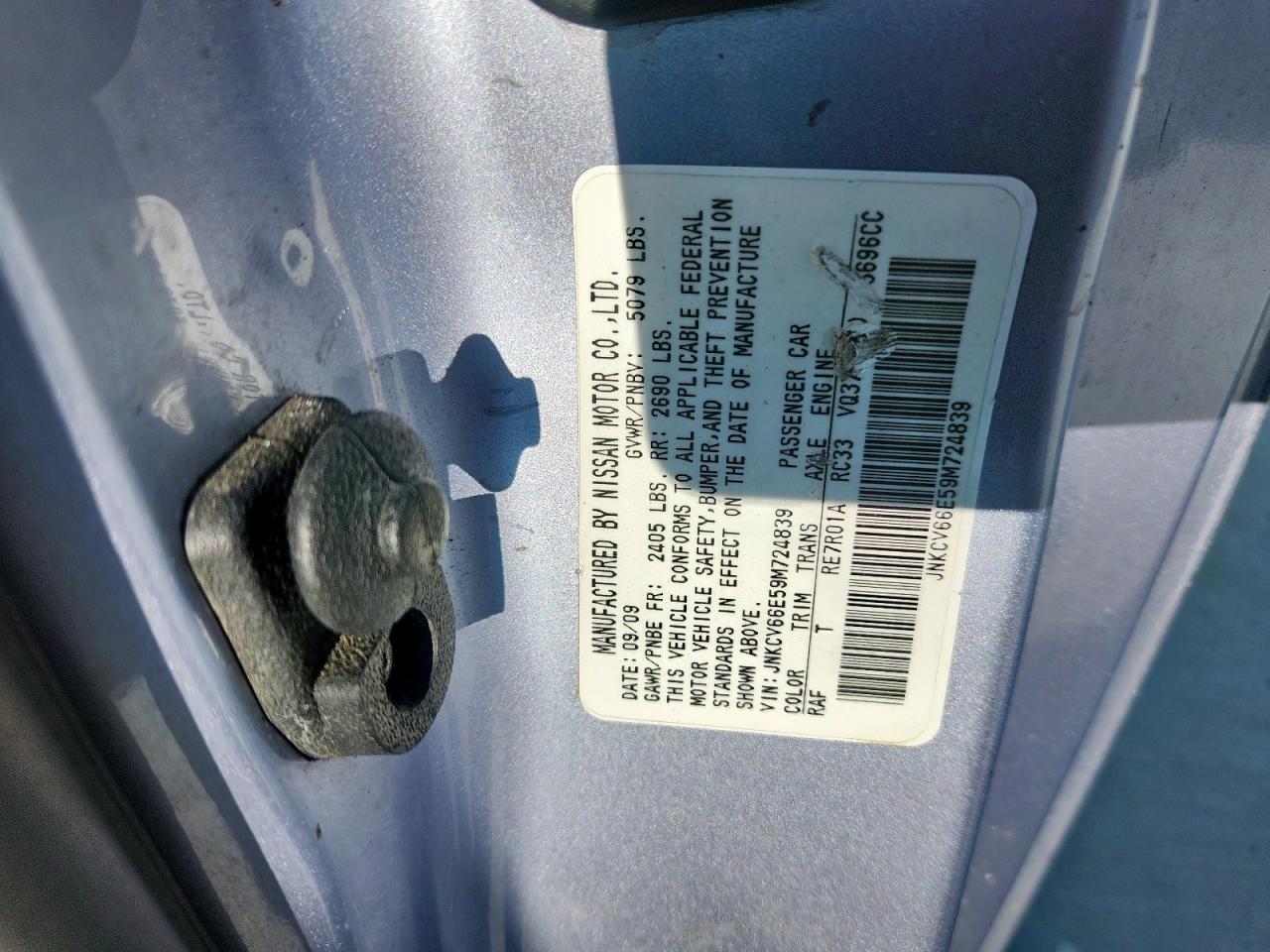 2013 Infiniti G37 Base VIN: JNKCV66E59M724839 Lot: 67677685