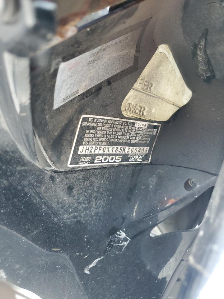 2005 Honda Fsc600 D VIN: JH2PF01185K300439 Lot: 70269155