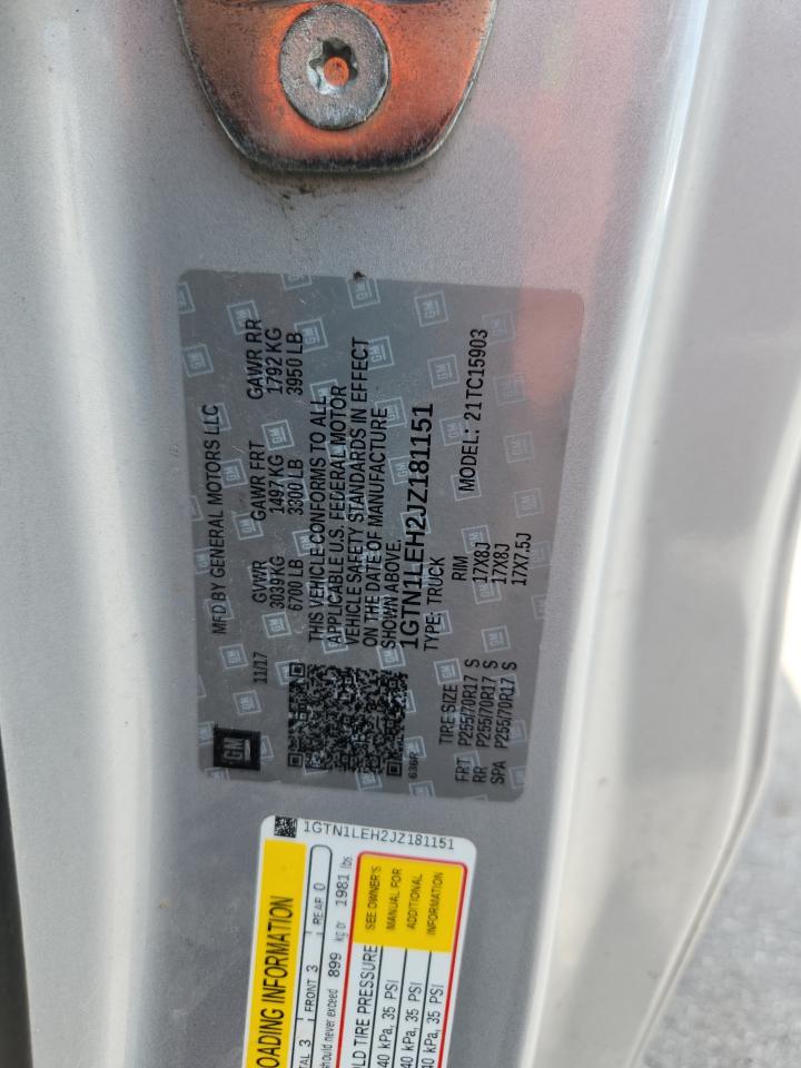 2018 GMC Sierra C1500 VIN: 1GTN1LEH2JZ181151 Lot: 67304825