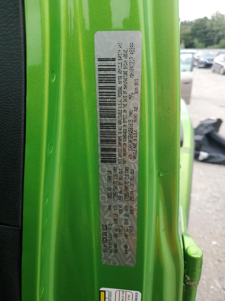 2019 Jeep Wrangler Unlimited Rubicon VIN: 1C4HJXFG6KW581615 Lot: 70401975