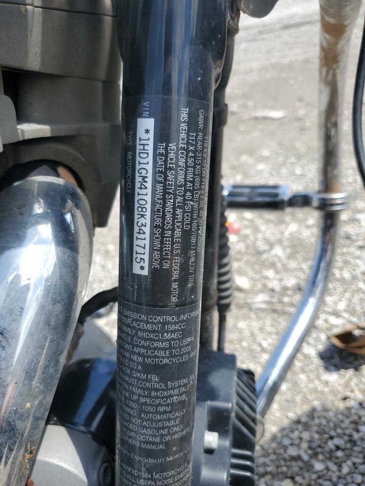 2008 Harley-Davidson Fxd VIN: 1HD1GM4108K341715 Lot: 70818045