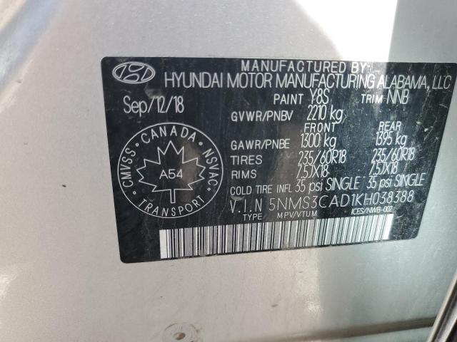 2019 HYUNDAI SANTA FE SEL  