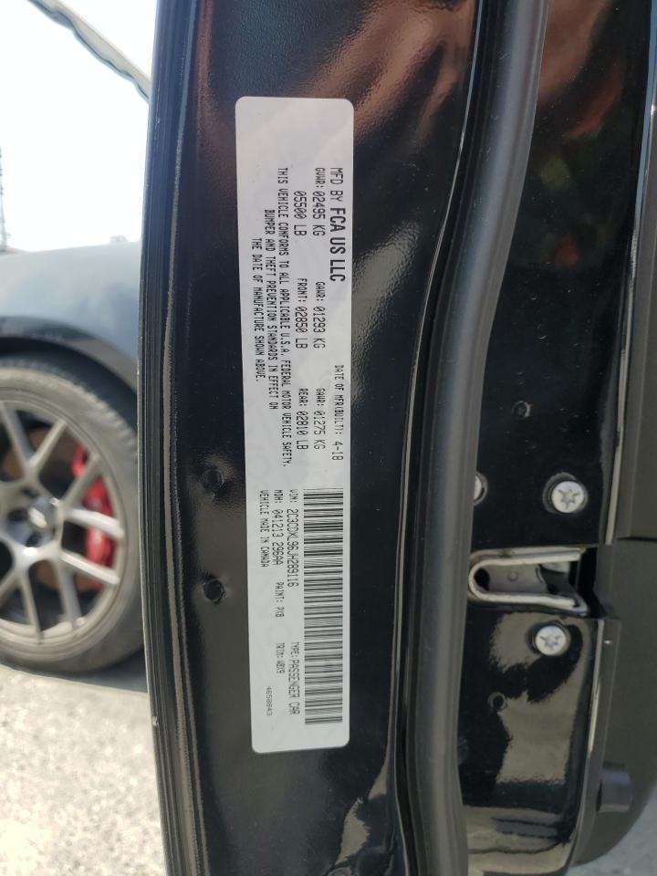 2018 Dodge Charger Srt Hellcat VIN: 2C3CDXL96JH289116 Lot: 69055705