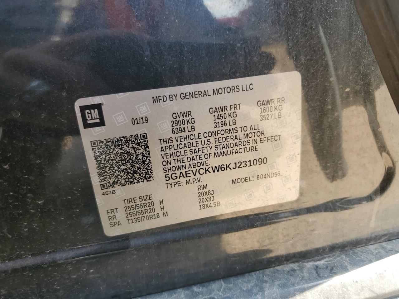 2019 Buick Enclave Avenir VIN: 5GAEVCKW6KJ231090 Lot: 70211165