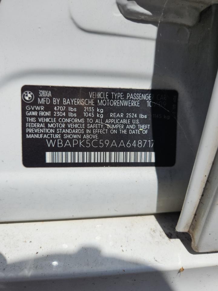 2010 BMW 328 Xi Sulev VIN: WBAPK5C59AA64871 Lot: 69325395