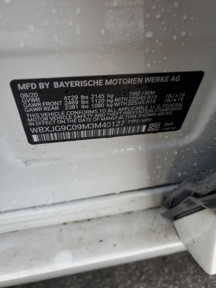 2021 BMW X1 xDrive28I VIN: WBXJG9C09M3M40127 Lot: 66317365