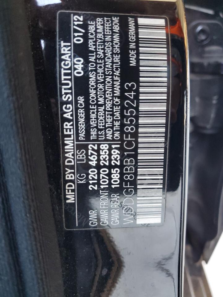 2012 Mercedes-Benz C 300 4Matic VIN: WDDGF8BB1CF855243 Lot: 67650715