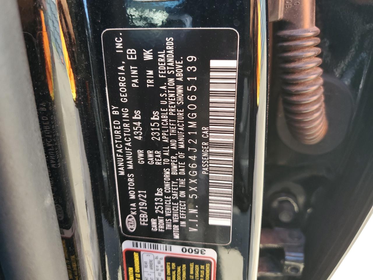 2021 Kia K5 Gt Line VIN: 5XXG64J21MG065139 Lot: 69569825