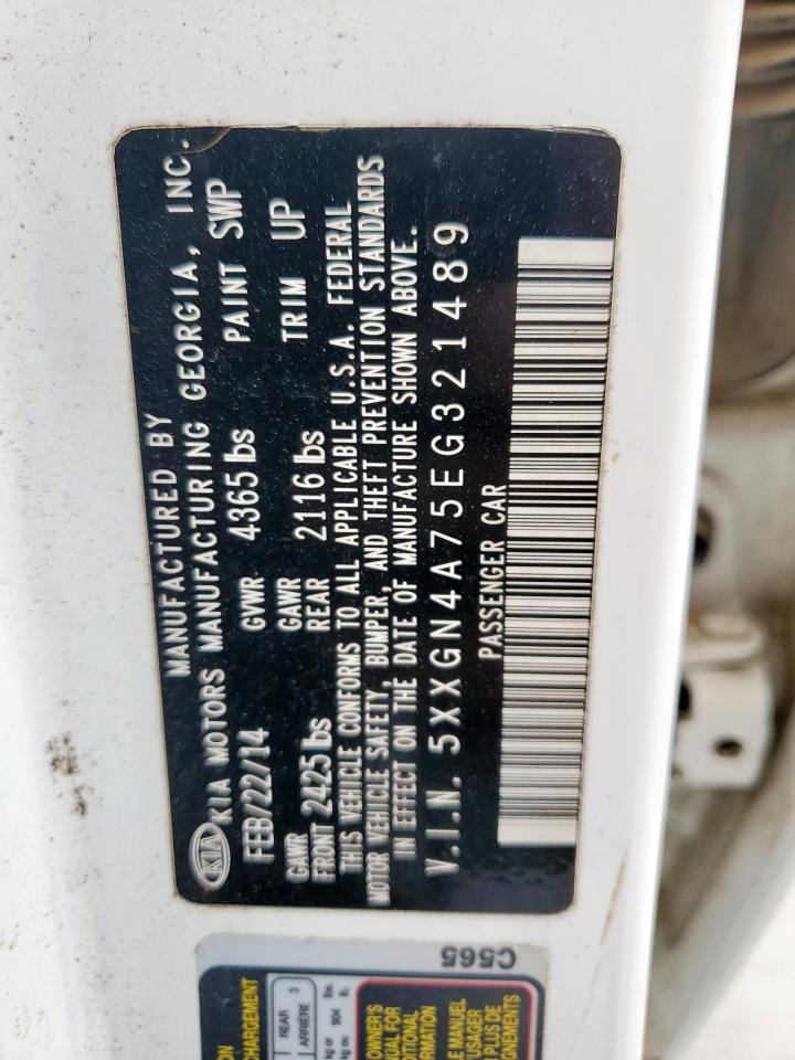 2014 Kia Optima Ex VIN: 5XXGN4A75EG321489 Lot: 70354345