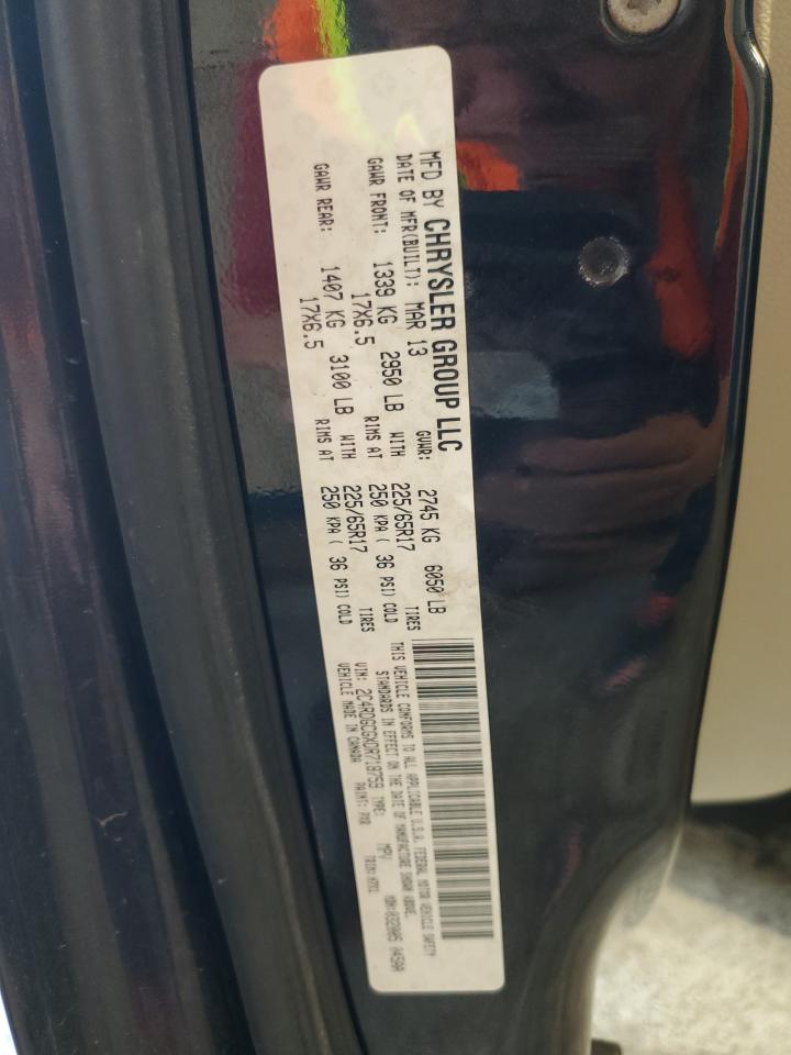 2013 Dodge Grand Caravan Sxt VIN: 2C4RDGCGXDR718759 Lot: 68687345