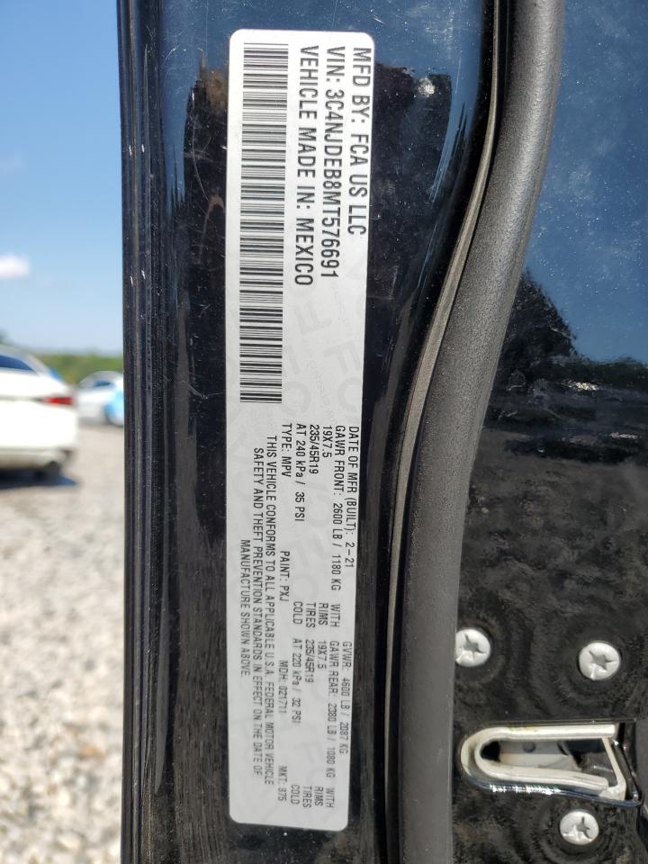 2021 Jeep Compass 80Th Edition VIN: 3C4NJDEB8MT576691 Lot: 68077265