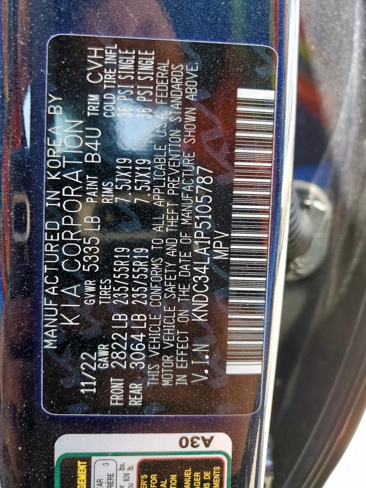 2023 Kia Ev6 Light VIN: KNDC34LA1P5105787 Lot: 70624515