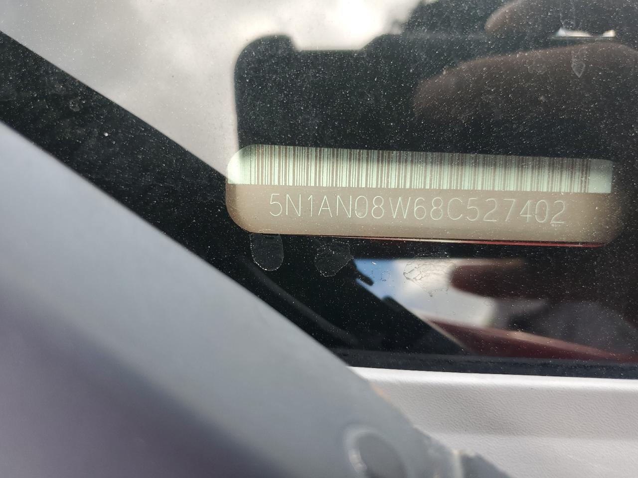 2008 Nissan Xterra Off Road VIN: 5N1AN08W68C527402 Lot: 69607075