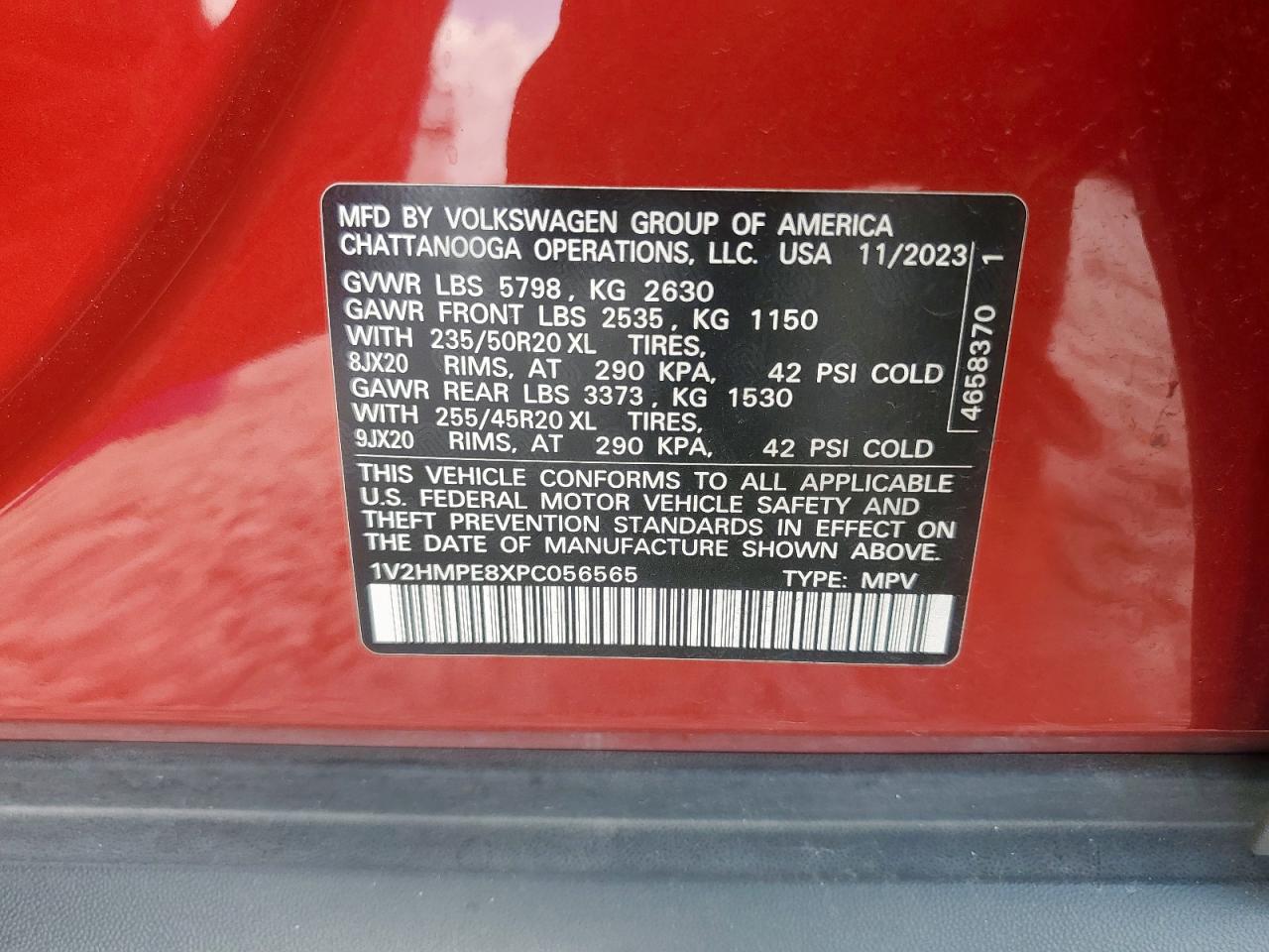 2023 Volkswagen Id.4 Pro S Plus VIN: 1V2HMPE8XPC056565 Lot: 70558215