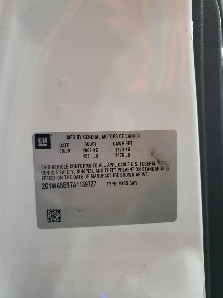 2010 Chevrolet Impala Ls VIN: 2G1WA5EN7A1139727 Lot: 70406675