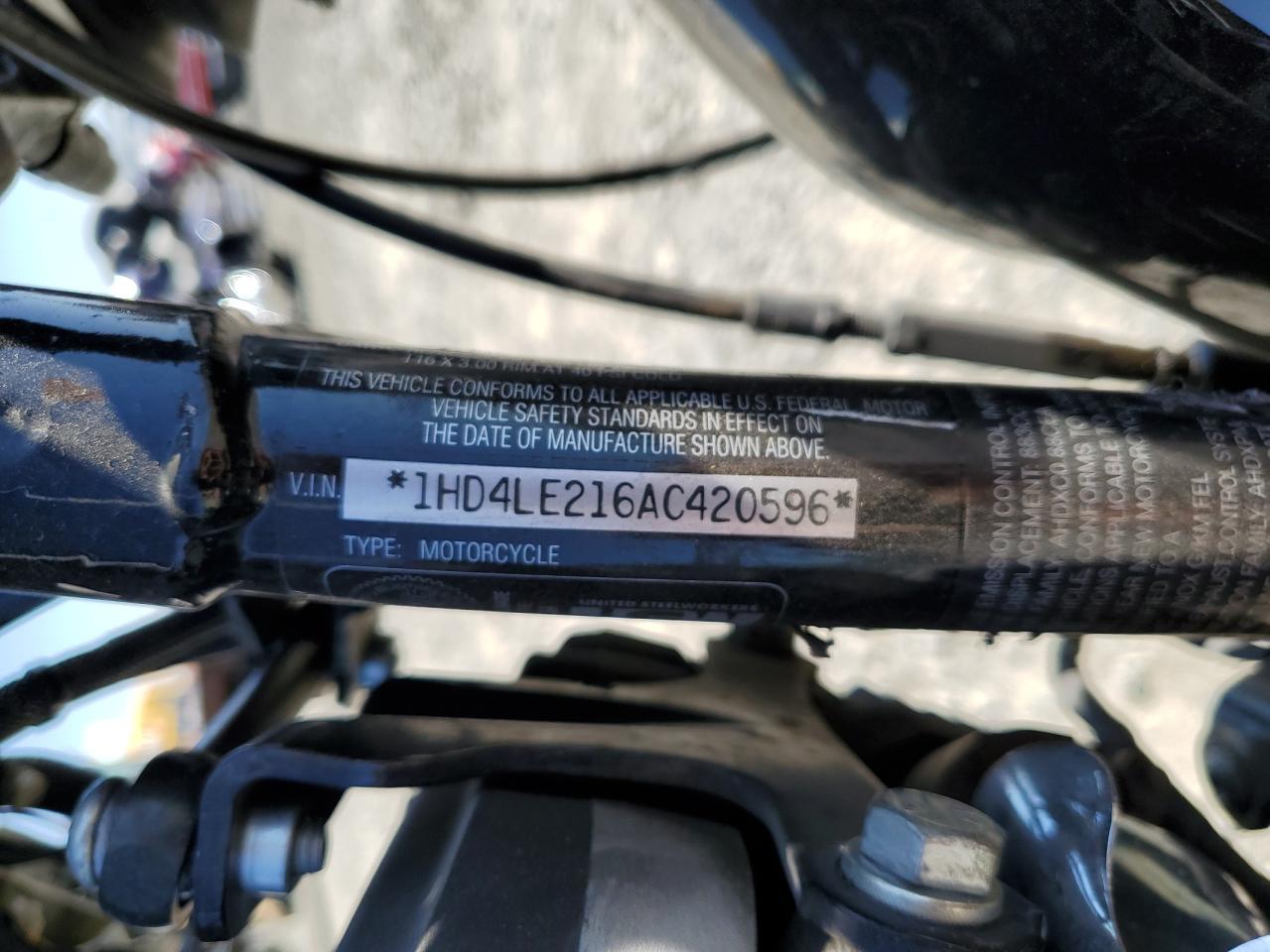 2010 Harley-Davidson Xl883 N VIN: 1HD4LE216AC420596 Lot: 69830775