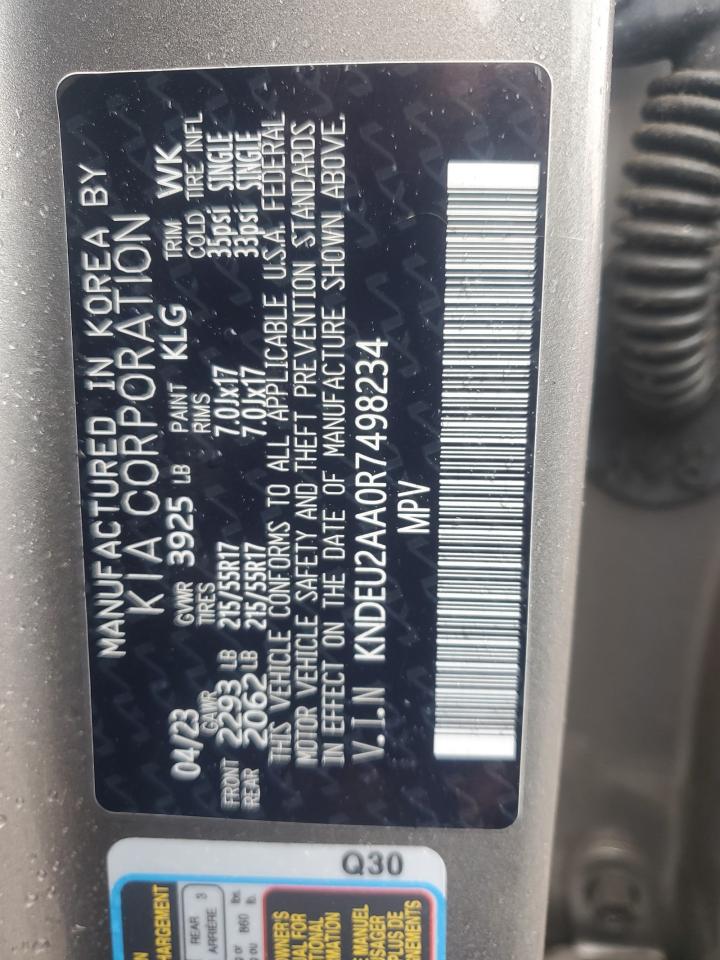 2024 Kia Seltos S VIN: KNDEU2AA0R7498234 Lot: 69492475