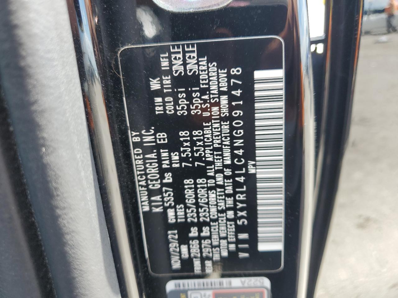 2022 Kia Sorento S VIN: 5XYRL4LC4NG091478 Lot: 67143935