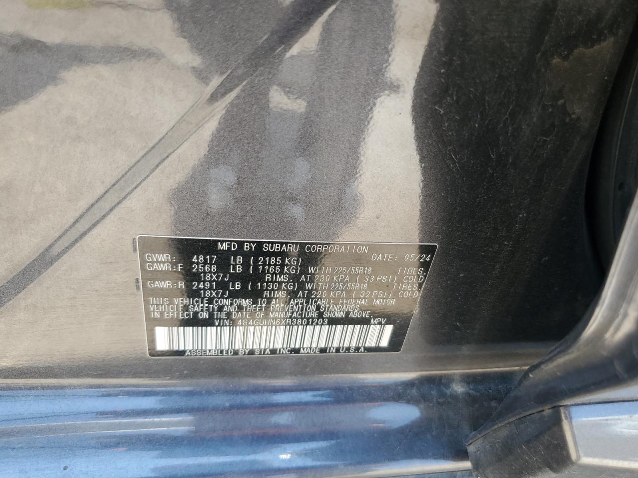 2024 Subaru Crosstrek Limited VIN: 4S4GUHN6XR3801203 Lot: 67752455