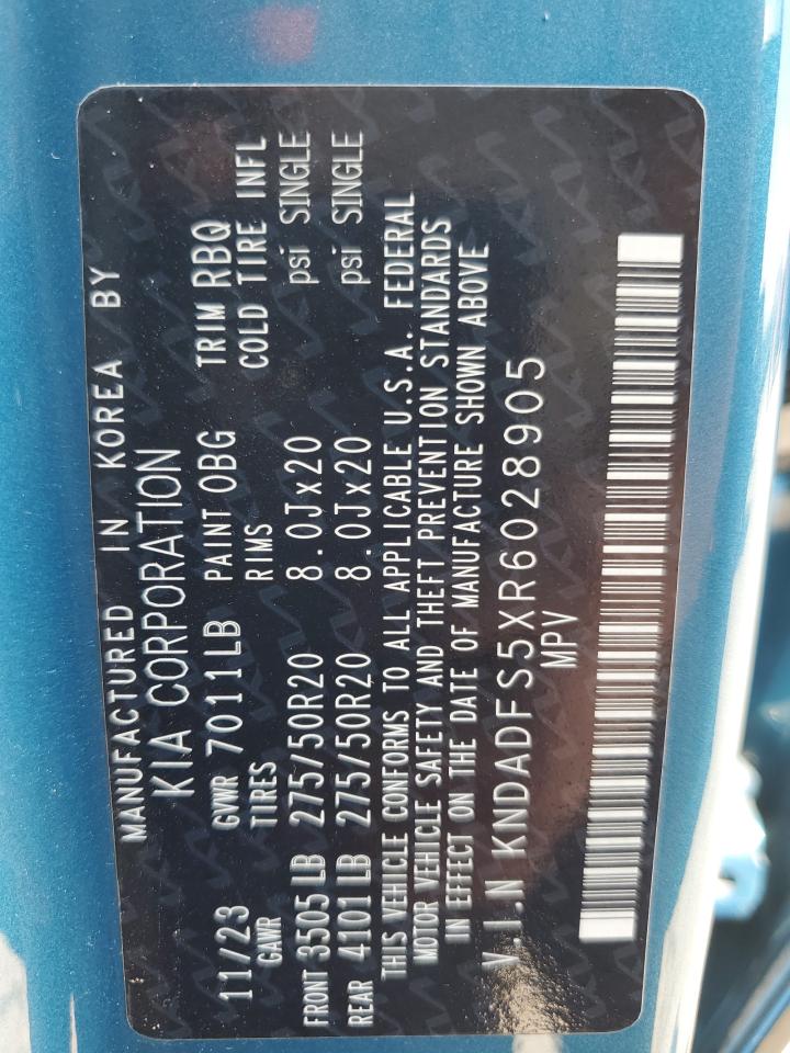 2024 Kia Ev9 Land VIN: KNDADFS5XR6028905 Lot: 68521205