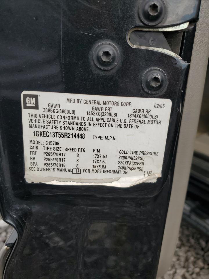 2005 GMC Yukon VIN: 1GKEC13T55R214448 Lot: 69086645