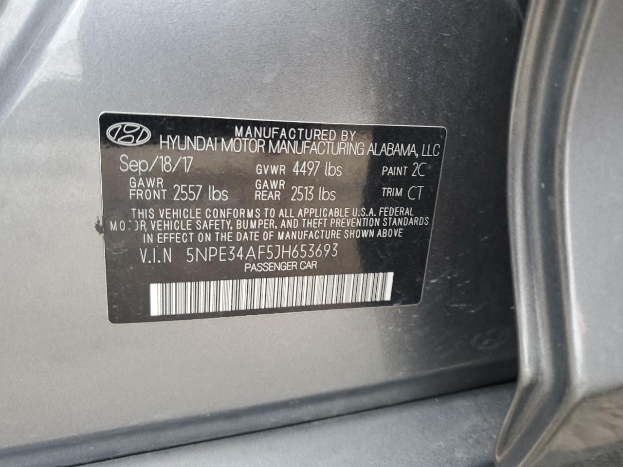 2018 Hyundai Sonata Sport VIN: 5NPE34AF5JH653693 Lot: 69767425