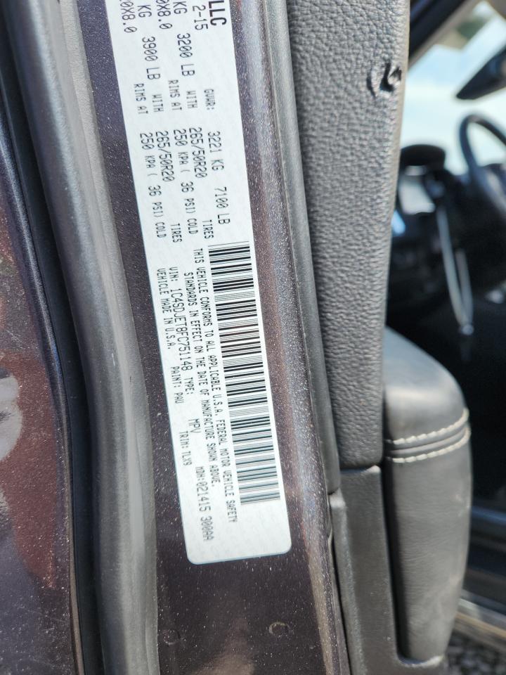 2015 Dodge Durango Citadel VIN: 1C4SDJET8FC751148 Lot: 70582395