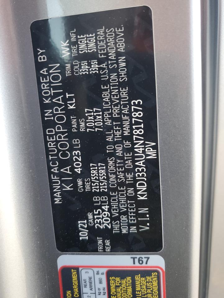 2022 Kia Soul Ex VIN: KNDJ33AU4N7817873 Lot: 70181945