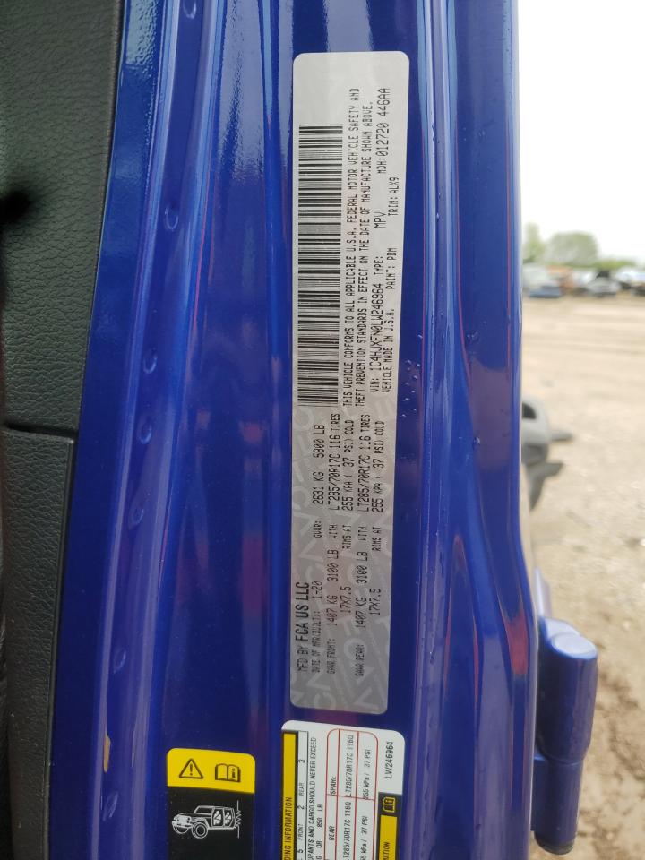 2020 Jeep Wrangler Unlimited Rubicon VIN: 1C4HJXFN0LW246964 Lot: 69022735