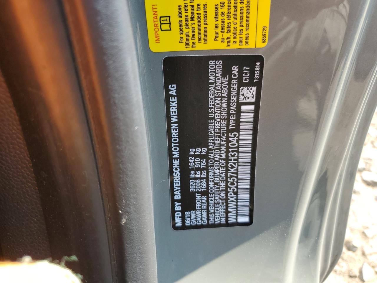 2019 Mini Cooper VIN: WMWXP5C57K2H31045 Lot: 67923715