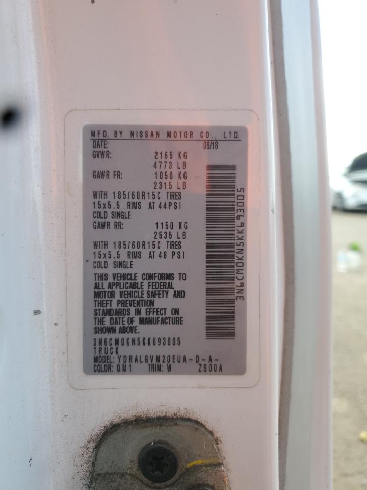 2019 Nissan Nv200 2.5S VIN: 3N6CM0KN5KK693005 Lot: 69687415