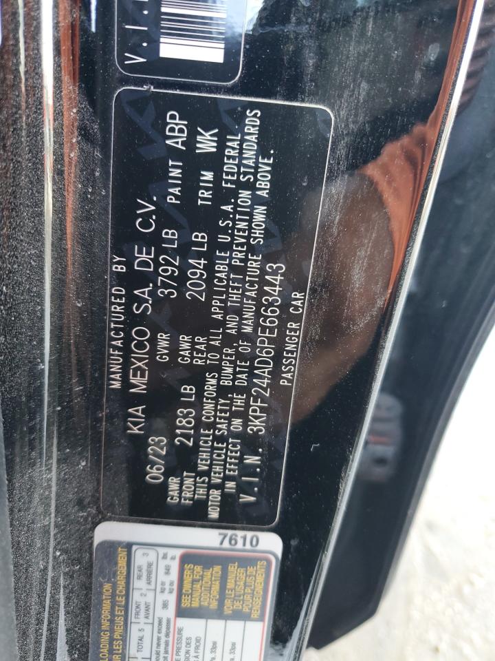 2023 Kia Forte Lx VIN: 3KPF24AD6PE663443 Lot: 70564555