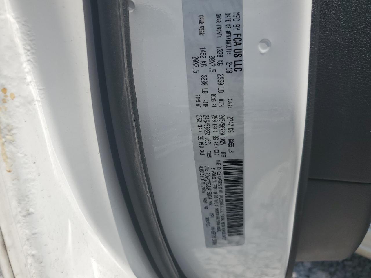 2018 Chrysler Pacifica Touring L VIN: 2C4RC1BG8JR188434 Lot: 69207455