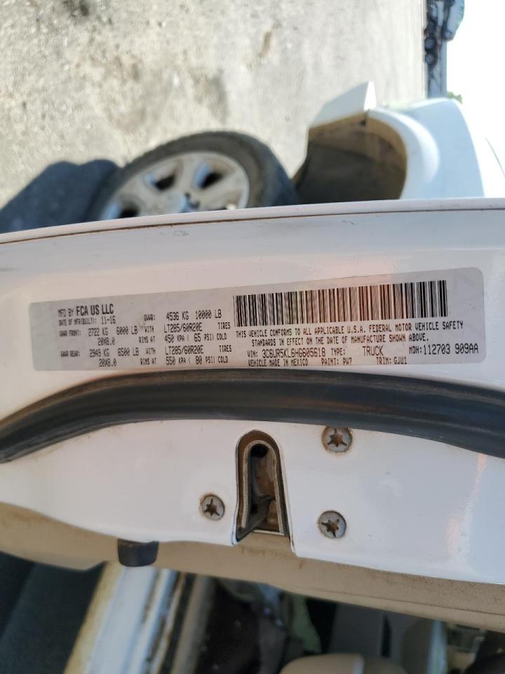 2017 Ram 2500 W/ Utility Bed VIN: 3C6UR5KL6HG605618 Lot: 66532265