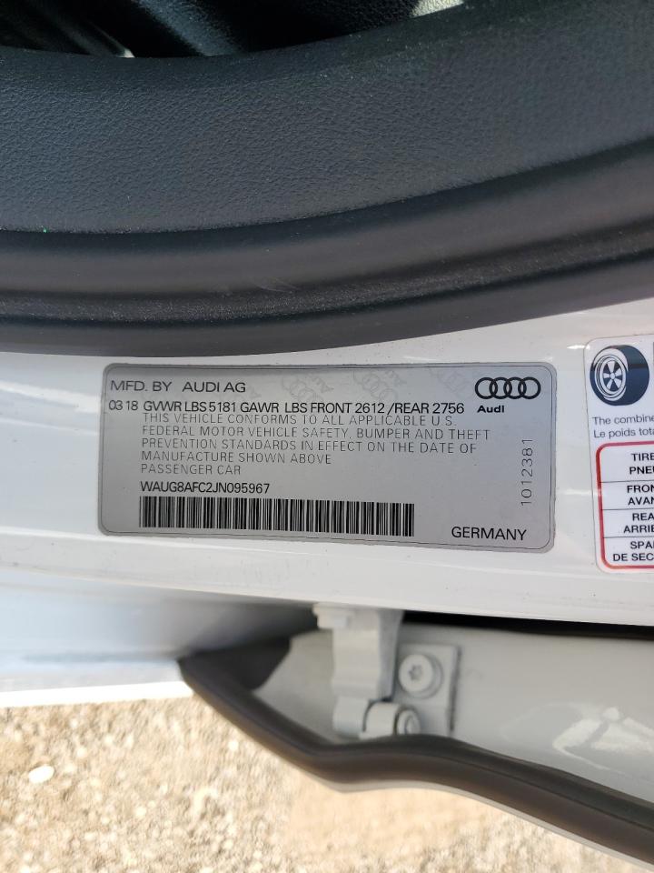 2018 Audi A6 Premium Plus VIN: WAUG8AFC2JN095967 Lot: 67804605
