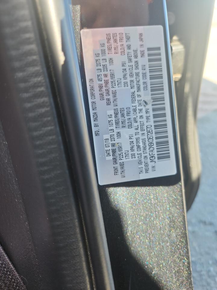 2019 Mazda Cx-5 Touring VIN: JM3KFACM8K0672670 Lot: 66930395