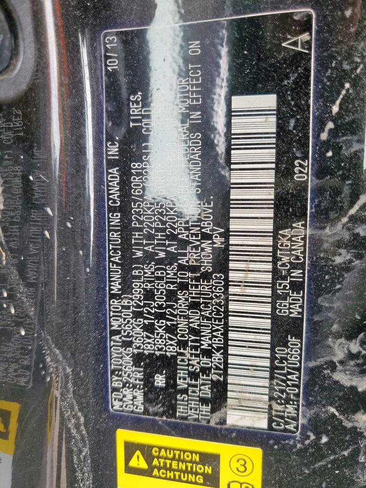 2014 Lexus Rx 350 Base VIN: 2T2BK1BAXEC233603 Lot: 70908045