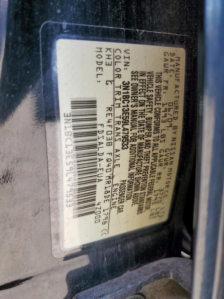 2009 Nissan Versa S VIN: 3N1BC13E59L479533 Lot: 68450105