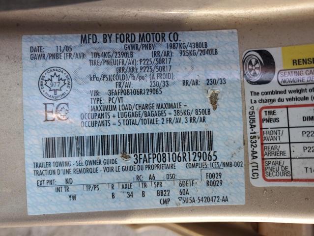 2006 FORD FUSION SEL  