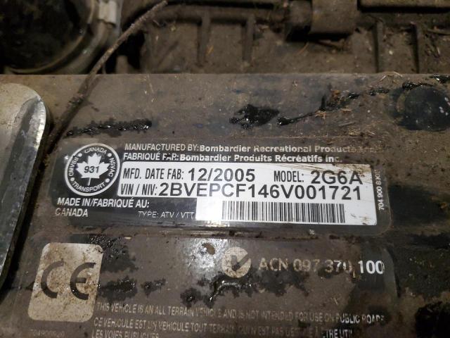 2006 BOMBARDIER OUTLANDER 400 - ATV AND UTILITY VEHICLES ATV