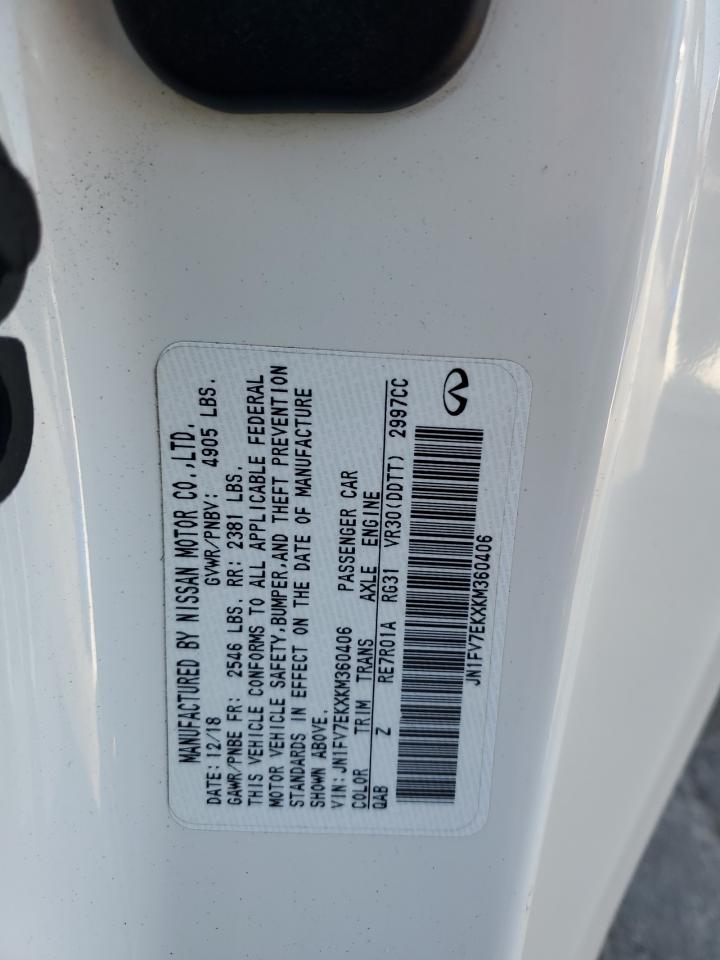 2019 Infiniti Q60 Red Sport 400 VIN: JN1FV7EKXKM360406 Lot: 69429505