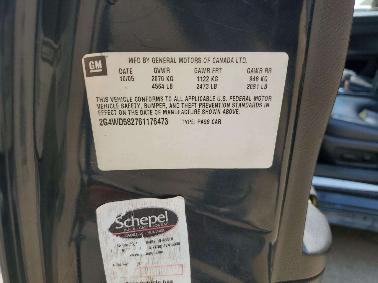 2006 Buick Lacrosse Cxl VIN: 2G4WD582761176473 Lot: 68881945