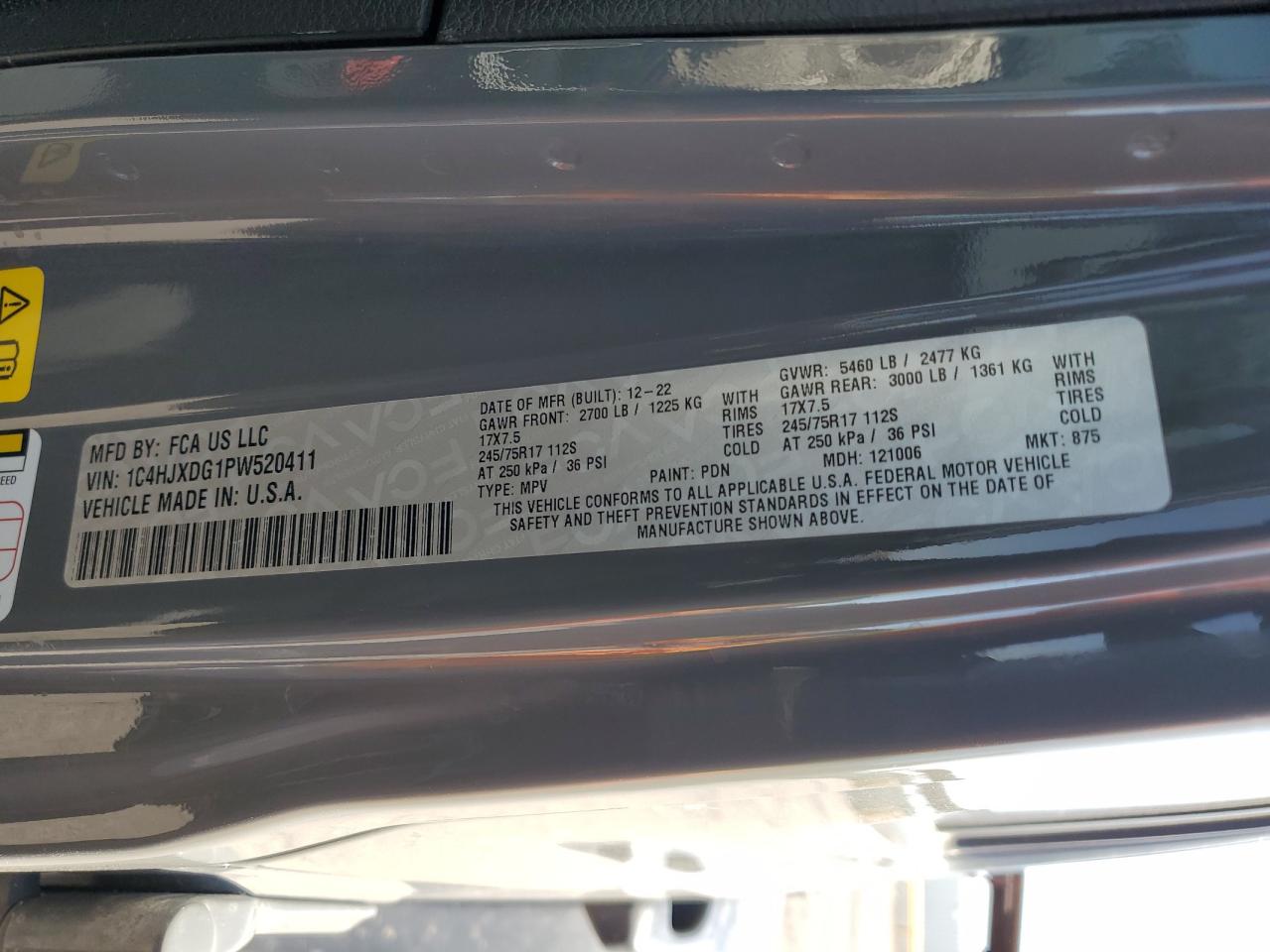 2023 Jeep Wrangler Sport VIN: 1C4HJXDG1PW520411 Lot: 68214705