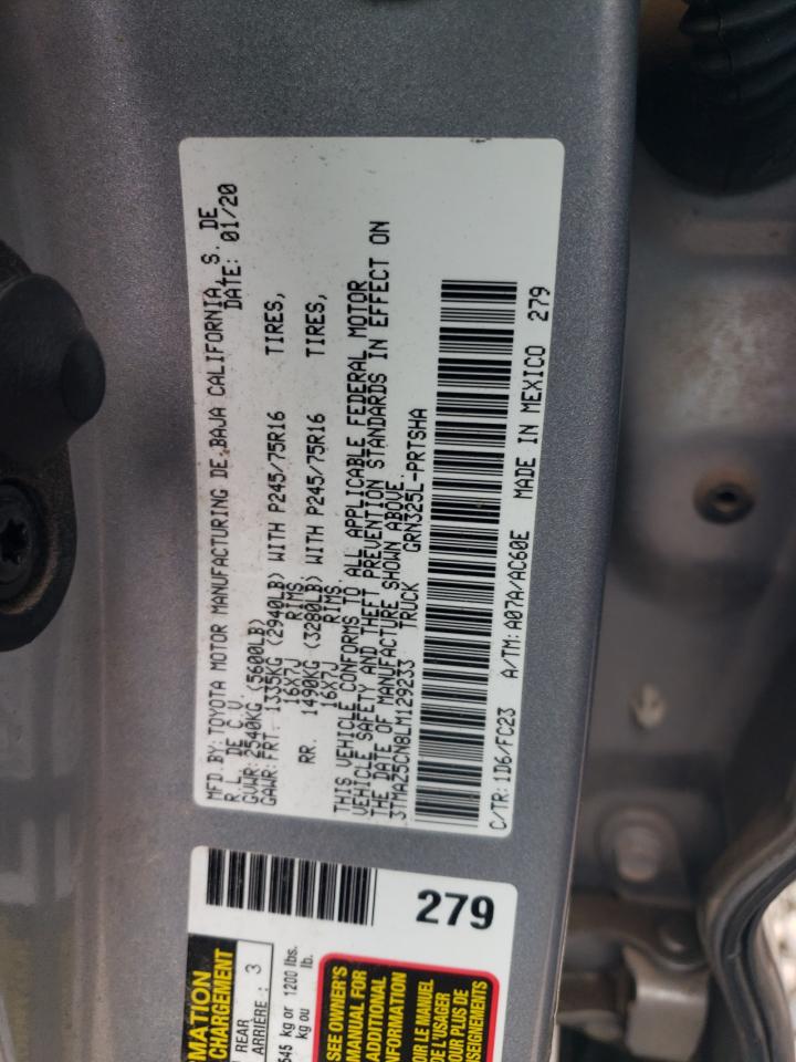 2020 Toyota Tacoma Double Cab VIN: 3TMAZ5CN8LM129233 Lot: 70566655